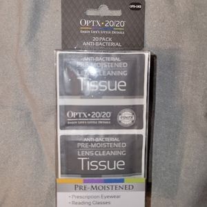 OPTX Antibacterial Lens Wipes Individually Wrapped New
